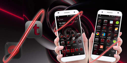 Red Black Launcher Theme screenshot 5