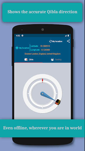 Kaaba compass - Muslim fasting Ramadan 2022 screenshot 1