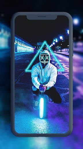 Neon Mask Wallpaper HD screenshot 6