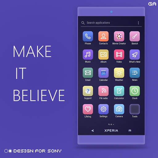 GA™ Theme | PURPLE - 🎨Design For SONY 5 تصوير الشاشة