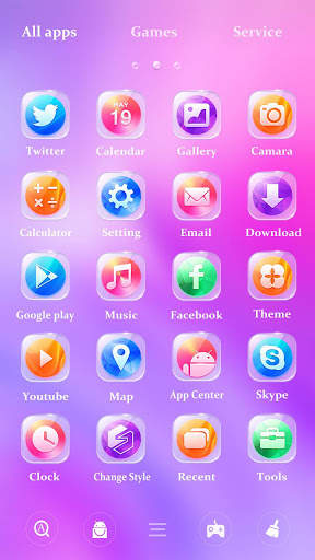 Glass Go Launcher Theme screenshot 4