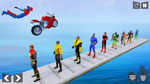 Superhero Bike Mega Ramp Game screenshot 1