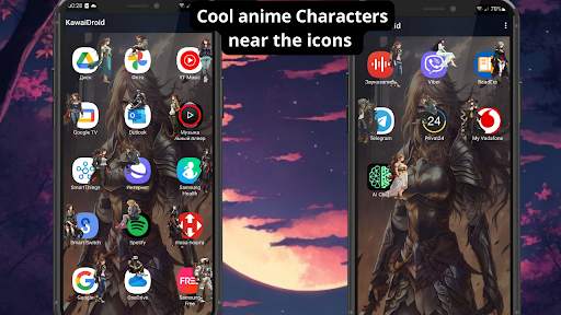 KawaiDroid - Anime launcher 3 تصوير الشاشة