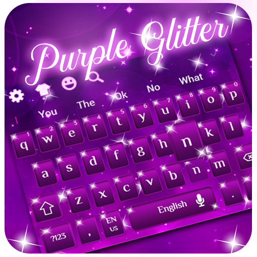 New Purple Glitter Keyboard Theme icon
