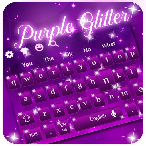 New Purple Glitter Keyboard Theme 10001001