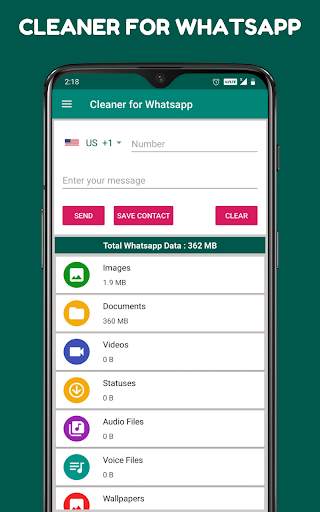 Cleaner for WhatsApp - Direct chat without Contact screenshot 1