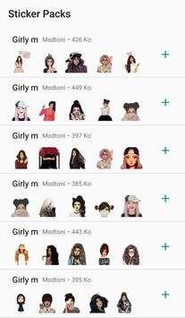 Girly m stickers for WhatsApp - WAStickerApps screenshot 1