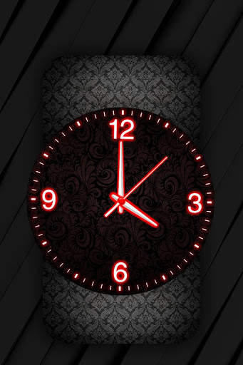 Red Analog Clock Live Wallpaper screenshot 5