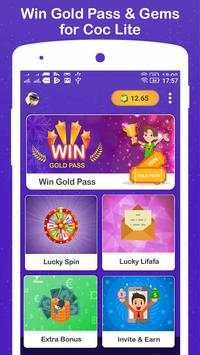 Win Gold Pass & Gems for COC Lite screenshot 2