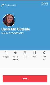 FakeCall Cash Me Outside Prank screenshot 3