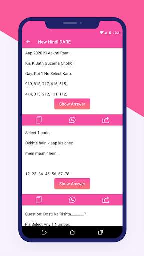 Dare Games 2021 Messages & Questions with Answer screenshot 2