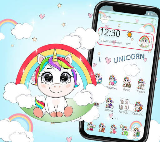 Sky Unicorn Theme screenshot 4