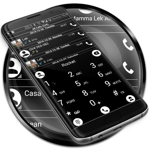 Theme for Drupe and RocketDial and ExDialer BWhite 100