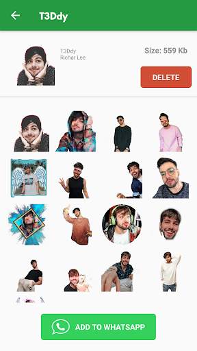 Free YouTubers stickers - WAStickerApps screenshot 5