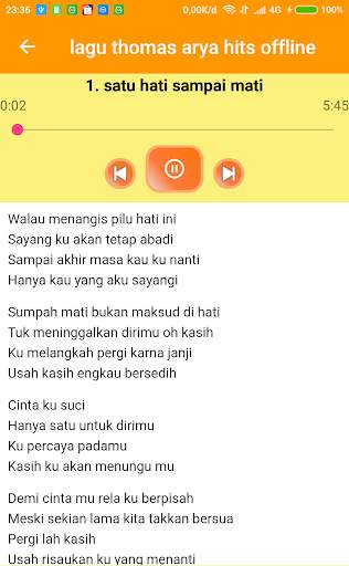 Lagu Thomas Arya Paling Hits Offline screenshot 3