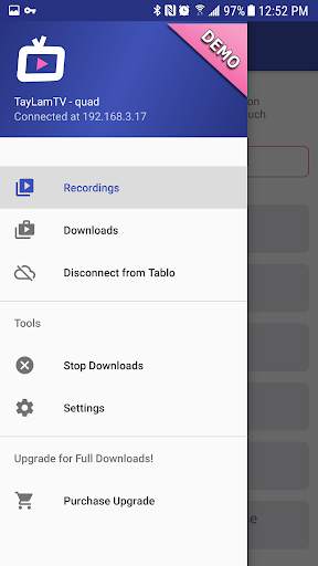 ota2GO - Downloader for use with Tablo OTA DVRs screenshot 2