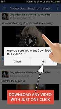 Descargar Vídeos para Facebook screenshot 1