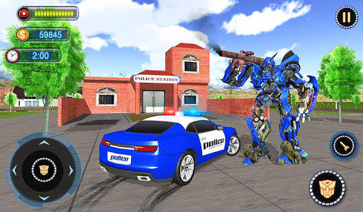 US Robot Car Transform - Police Robot Fighting screenshot 11