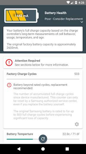 Real Battery Stats for Galaxy S6 скриншот 3