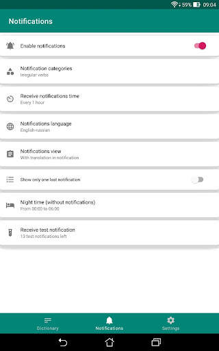 English Words Notifications screenshot 9