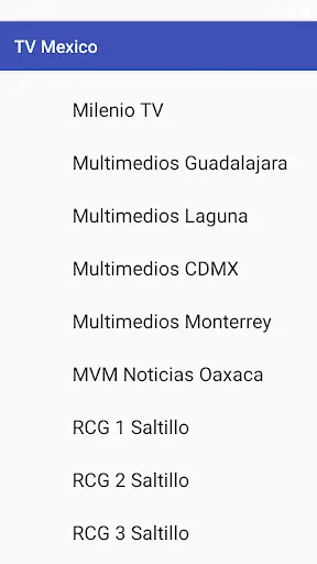 TV Mexico channel list screenshot 2