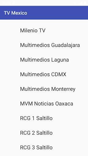 TV Mexico channel list screenshot 2