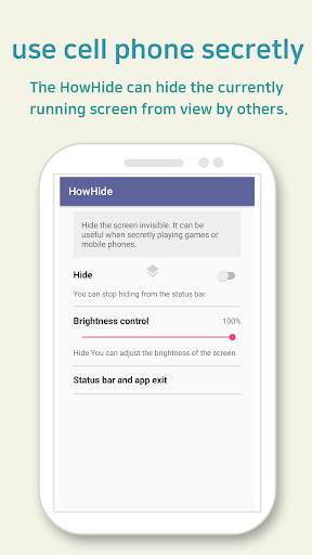 HowHide -Easy Hide Screen, play game secretly screenshot 1