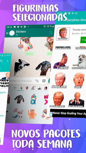 Figurinhas engraçadas para WhatsApp com frases 🤣 screenshot 2