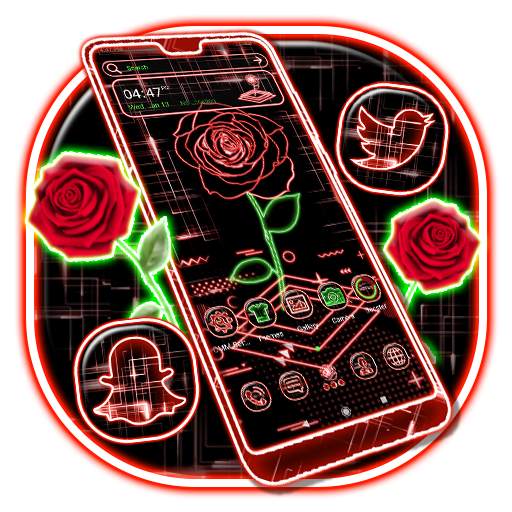 Laser Rose Launcher Theme 1.0