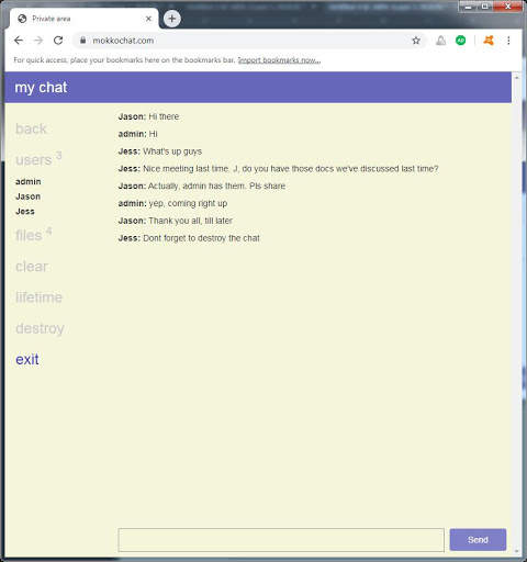 Mokkochat, private anonymous messenger screenshot 8