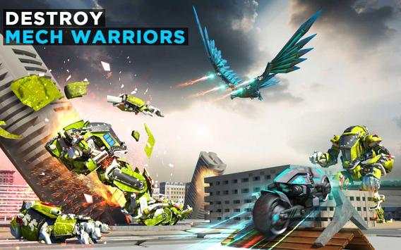 Robot Transforming Wild Eagle Cop Car- Robot Games screenshot 7