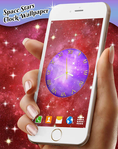 Space Clock Live Wallpaper 🌌 Stars Wallpapers screenshot 3