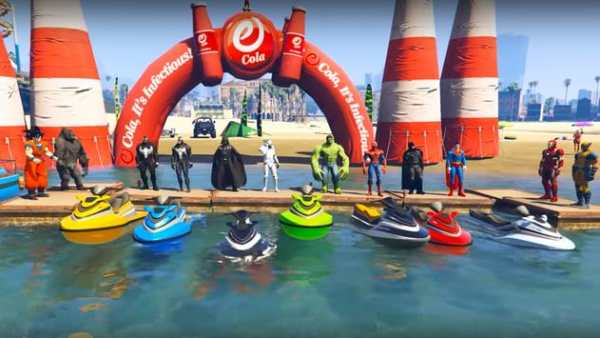 Superheroes Jet ski stunts: Top Racing Game 2018 screenshot 4
