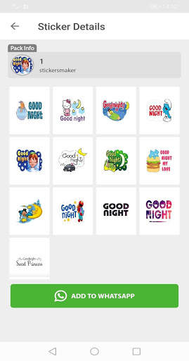 Good Night Sticker For Whatsapp & Stickers Maker screenshot 4