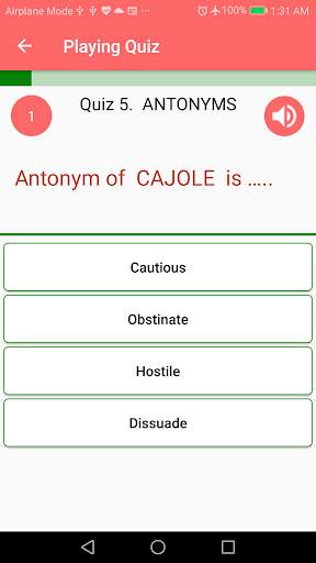 Synonyms Antonyms with Quiz скриншот 4