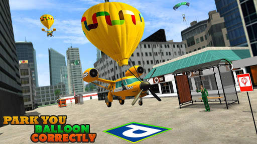 Flying Taxi Simulator: Air Balloon Taxi Driving 3D screenshot 1