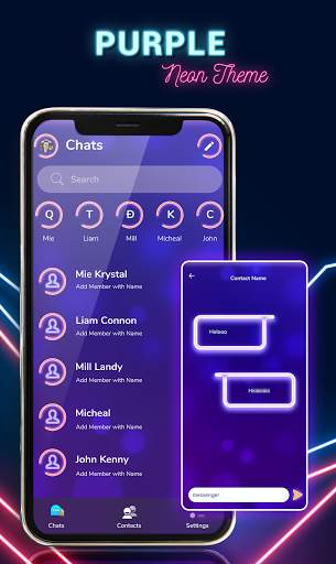 Neon Messenger for SMS - Color Messages screenshot 2