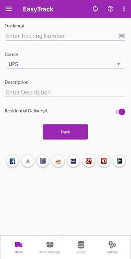 EasyTrack Package Tracking App screenshot 1