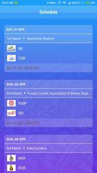 Live Score and Schedule for IPL 2018 screenshot 4