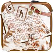 Cute Siberian Husky Keyboard Theme 10001001