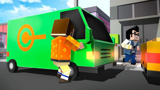 Cube Car Theft Race 3D screenshot 3