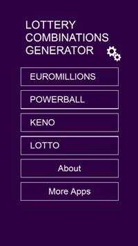 Lottery Combinations Generator screenshot 1
