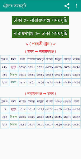 Dhaka Narayanganj Train Time screenshot 2