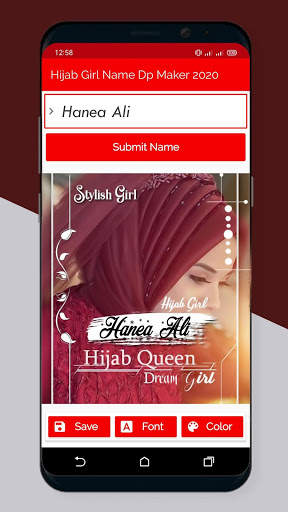 Hijab Girl Name Dp Maker 2021 स्क्रीनशॉट 7