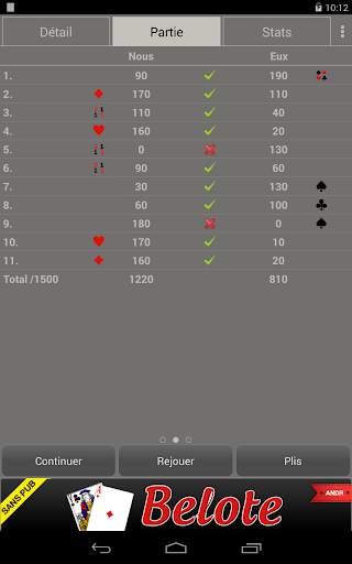 Belote Andr Free screenshot 12