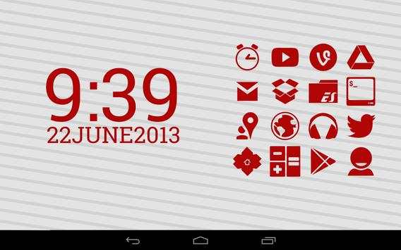 Stamped Red Icons 4 تصوير الشاشة