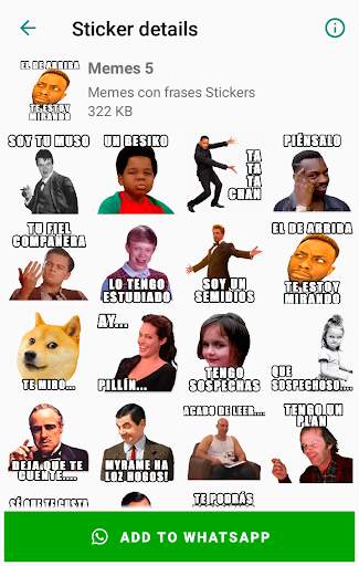 Memes Stickers with Phrases WhatsApp WAStickerApps screenshot 5
