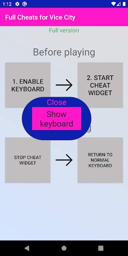 Full Cheats Keyboard for Vice City screenshot 5