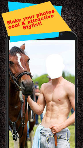 Horse With Man Photo Suit 1 تصوير الشاشة