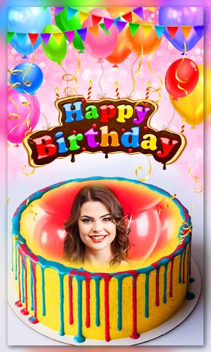Photo On Birthday Cake : Photo Frames 5 تصوير الشاشة